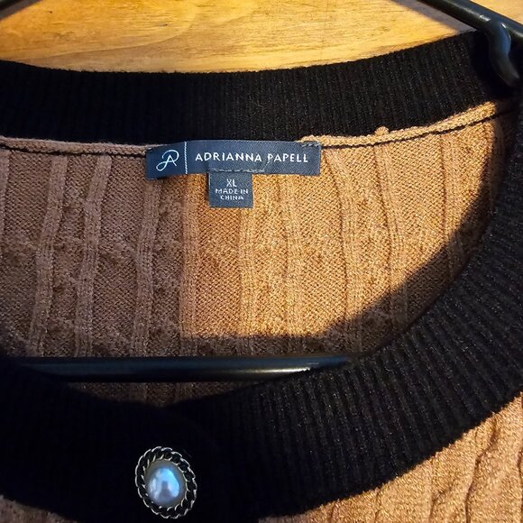 Adrianna Papell Brown and Black Cardigan - Picture 2 of 5